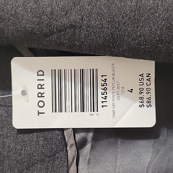 Torrid Up Town Peplum Blazer - Picture 4 of 6